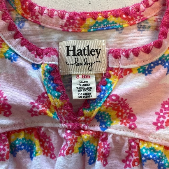 Hatley Baby 3-6 mo. Pink Dress with Rainbow and Floral Design - Picture 2 of 4